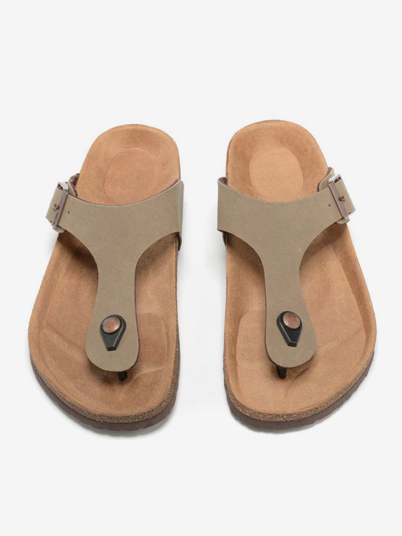 Pánské Sandály Slip-on Pantofle Ploché - Khaki