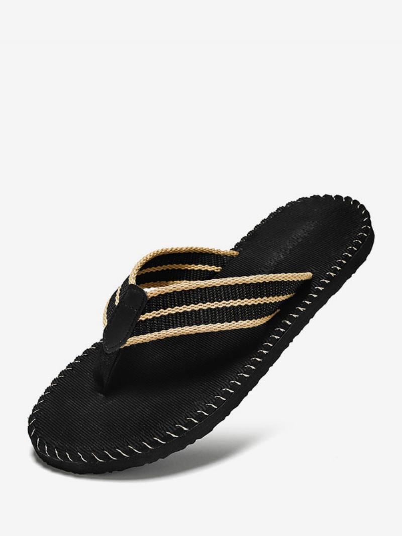 Pánské Sandály Slip-on Pu Kůže Eva Podešev - Černá