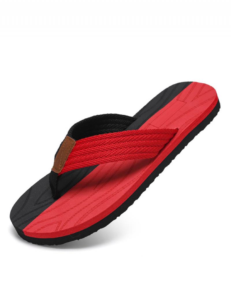 Pánské Sandály Slip-on Pvc Svršek Eva Podešev - Červená