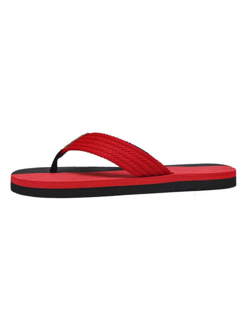 Pánské Sandály Slip-on Pvc Svršek Eva Podešev - Červená