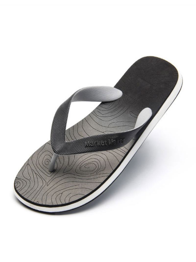 Pánské Sandály Slip-on Pvc Svršek Eva Podešev - Šedá