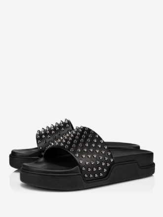 Pánské Unisex Ploché Sandály Bianco Black Platform Slide