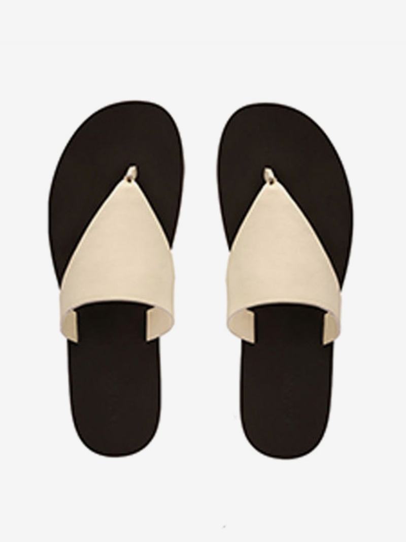 Dámské Flip Fops Ecru White Thong Beach Sandal Slides