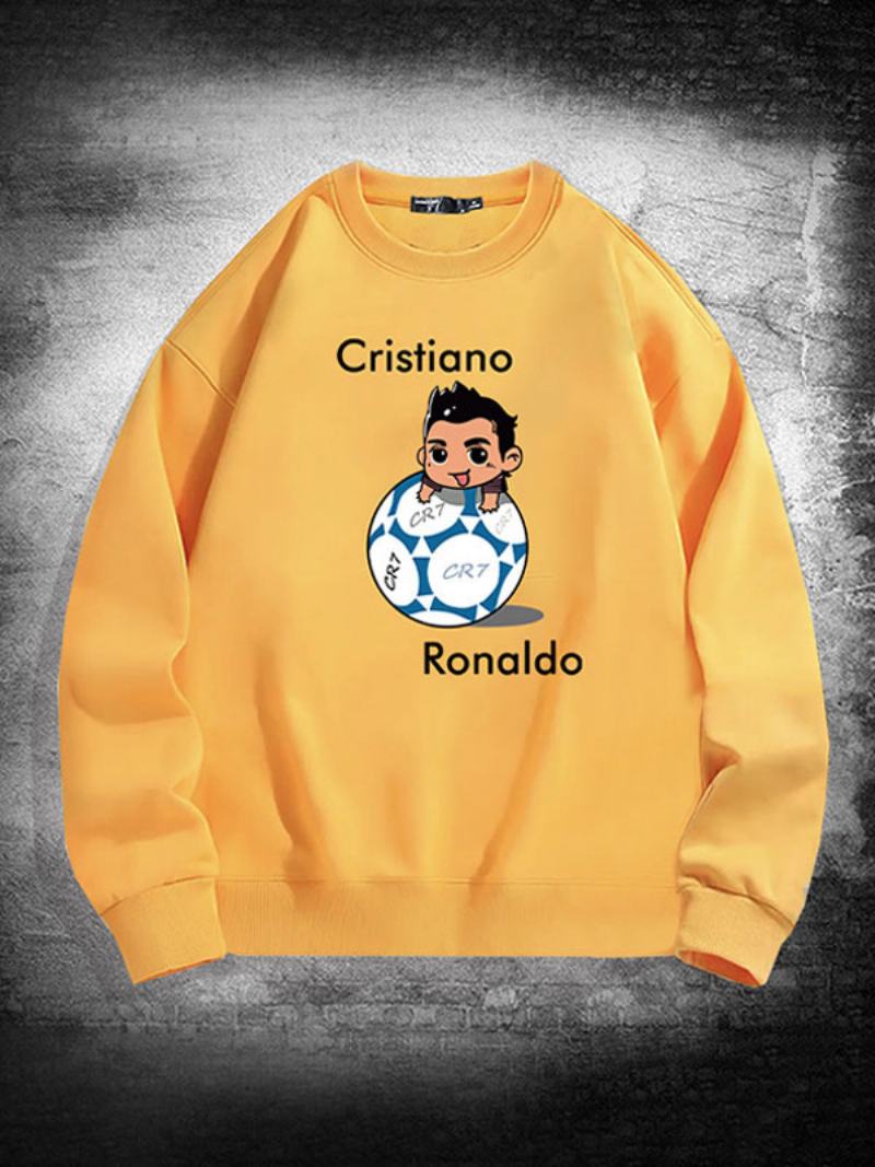 Pánská Mikina Ronaldo S Dlouhým Rukávem - Žlutá