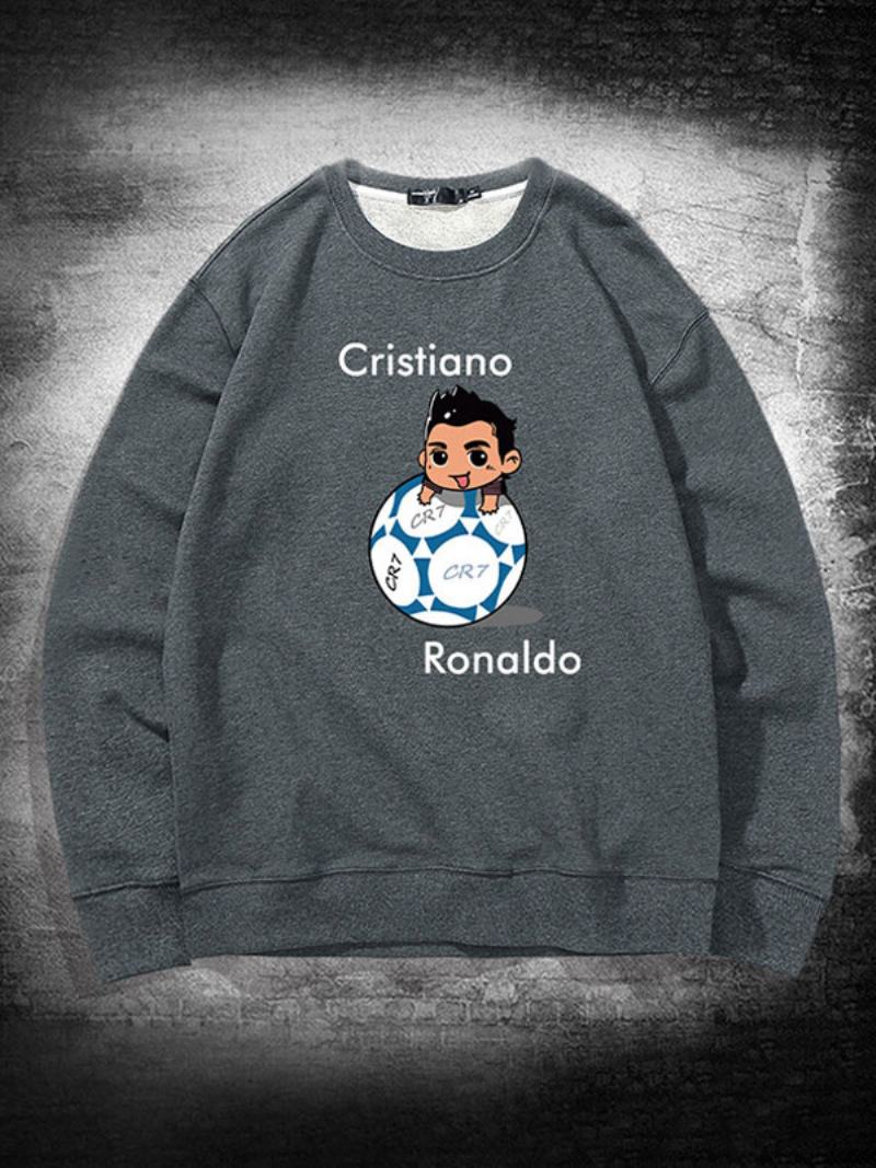 Pánská Mikina Ronaldo S Dlouhým Rukávem - Šedá