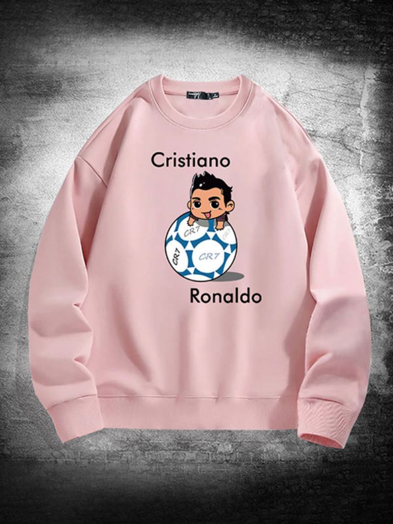 Pánská Mikina Ronaldo S Dlouhým Rukávem - Růžová