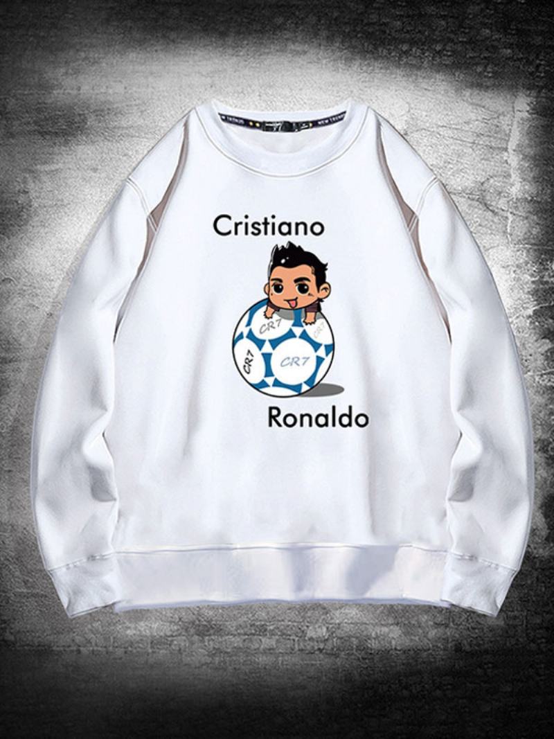 Pánská Mikina Ronaldo S Dlouhým Rukávem - Bílá