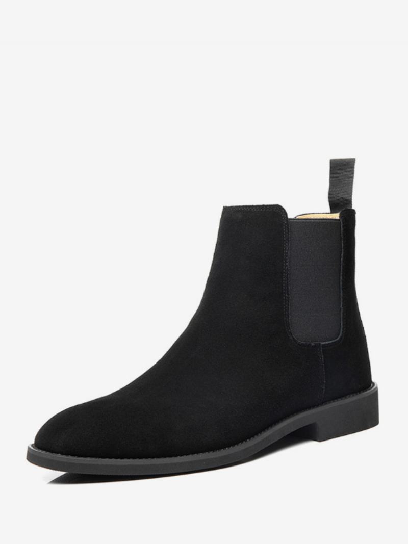 Pánské Boty Chelsea Boots Černá Pu Kůže Uzavřená Špička