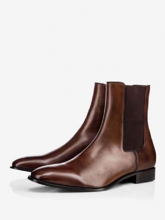 Pánské Chelsea Boots Hnědé Kotníkové Boty