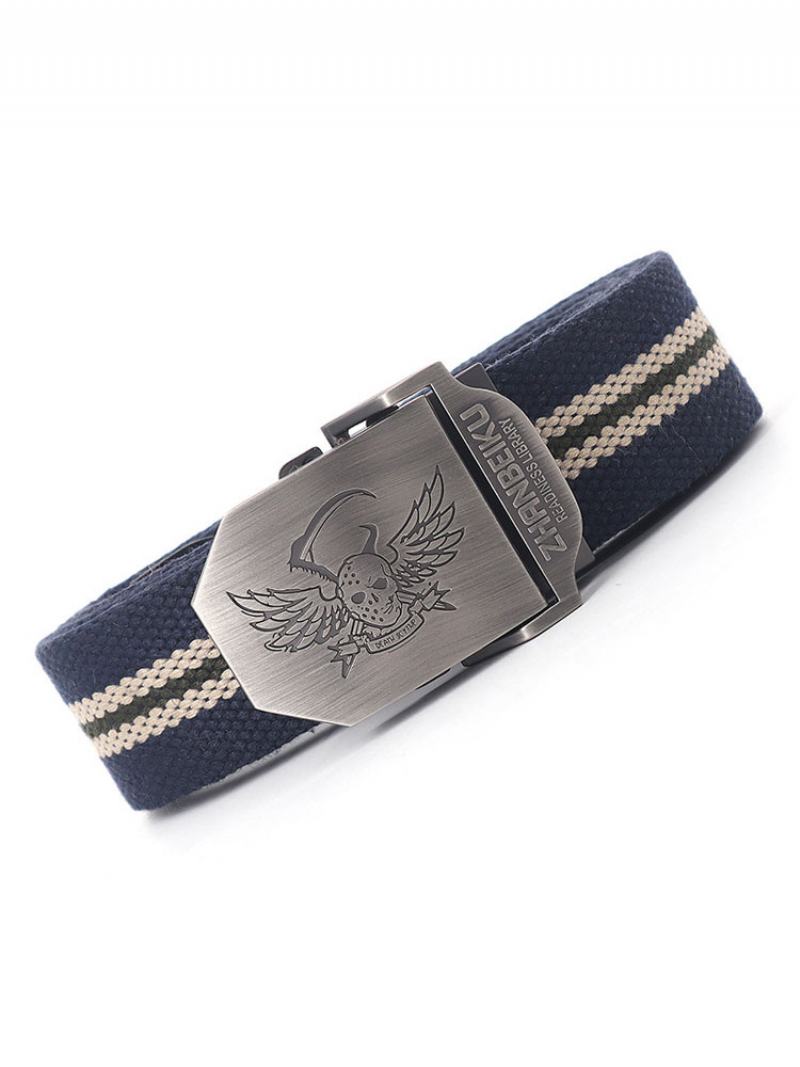 Pánský Pásek Color Block Polyester Chic Navy Blue Belt