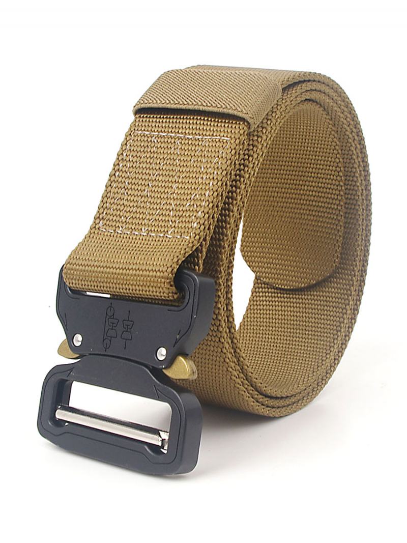 Pánský Pásek Nylon Hunter Green Daily Casual Belt - Khaki