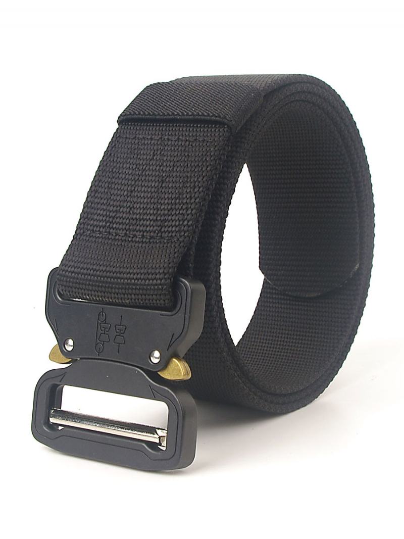 Pánský Pásek Nylon Hunter Green Daily Casual Belt - Černá