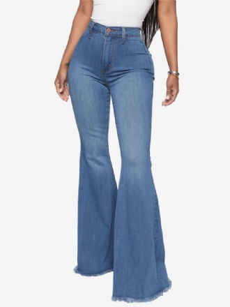 Flare Jeans Pro Ženy Raw Edge High Rise Bell Bottoms