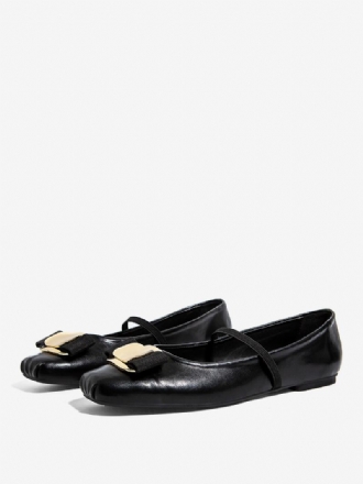 Dámské Ploché Boty Balet Flats Black Bow Mary Jane