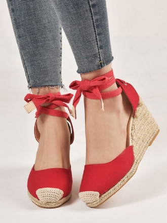 Dámské Sandály Espadrilles Se Špičatou Špičkou Terry Wedge