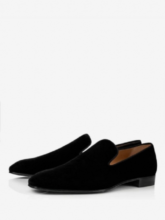 Pánské Faux Suede Loafer Prom Party Svatební Boty Nazouvací Hranatá Semišová Kůže