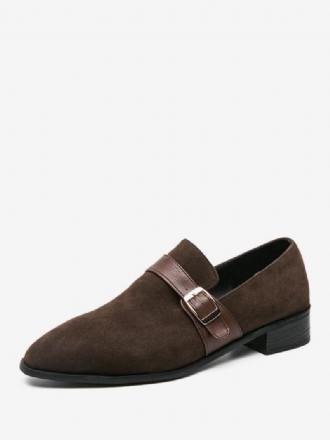 Pánské Mokasínové Boty Pu Leather Monk Strap Slip-on