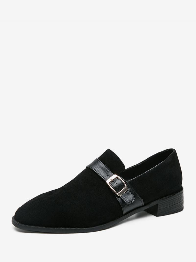 Pánské Mokasínové Boty Pu Leather Monk Strap Slip-on - Černá