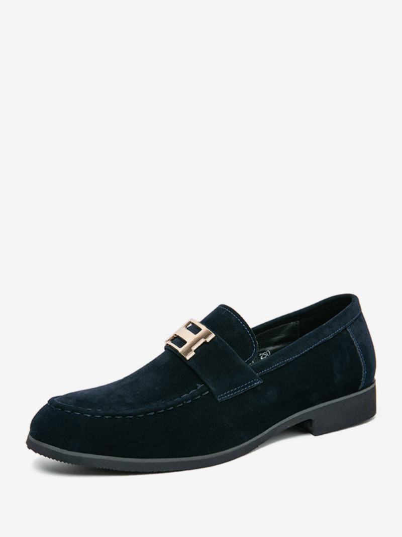 Pánské Polobotky Pu Leather Monk Strap Slip-on Prom Párty Boty - Modrá