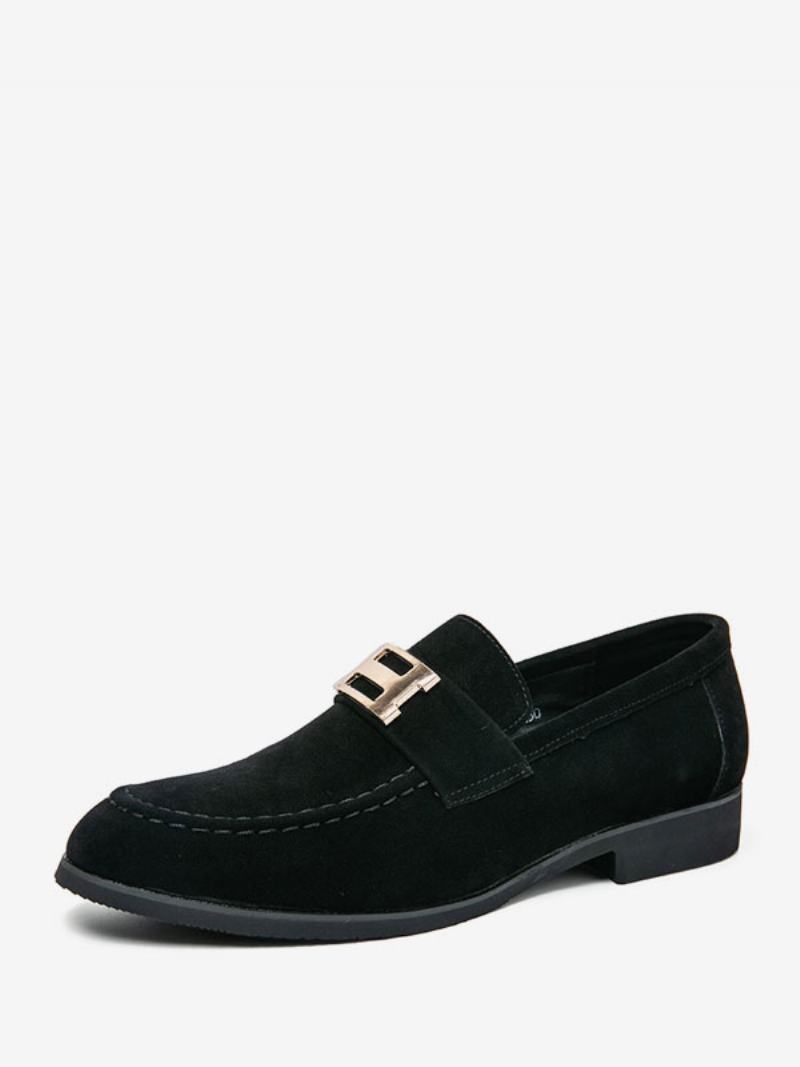 Pánské Polobotky Pu Leather Monk Strap Slip-on Prom Párty Boty - Černá