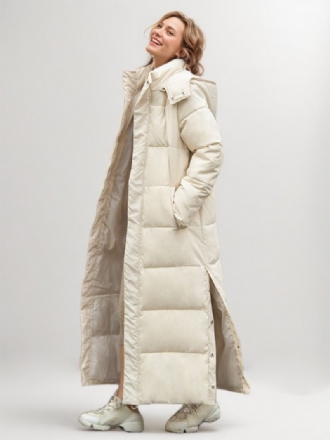 Puffer Coats Ecru Bílé Zimní Dlouhé Svrchní Oblečení Pro Ženy