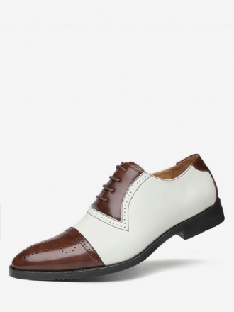 Pánské Kšiltovky Brogue Oxfords Svatební Šaty Oxford Společenské Boty White