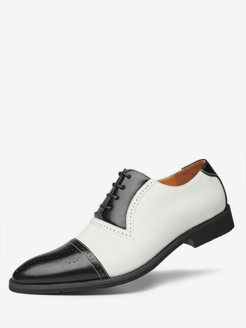 Pánské Kšiltovky Brogue Oxfords Svatební Šaty Oxford Společenské Boty White - Bílá