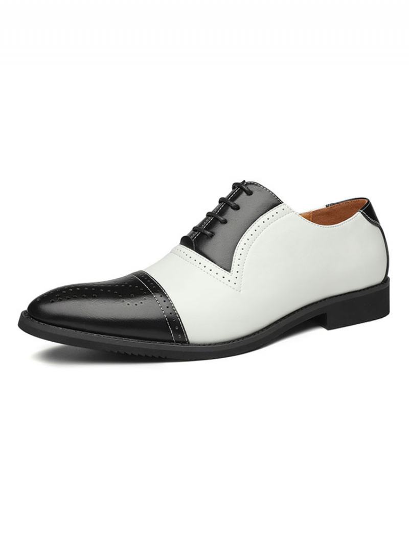 Pánské Kšiltovky Brogue Oxfords Svatební Šaty Oxford Společenské Boty White - Bílá