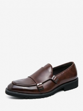 Pánské Společenské Boty Moderní Kulatá Špička Monk Strap Slip On